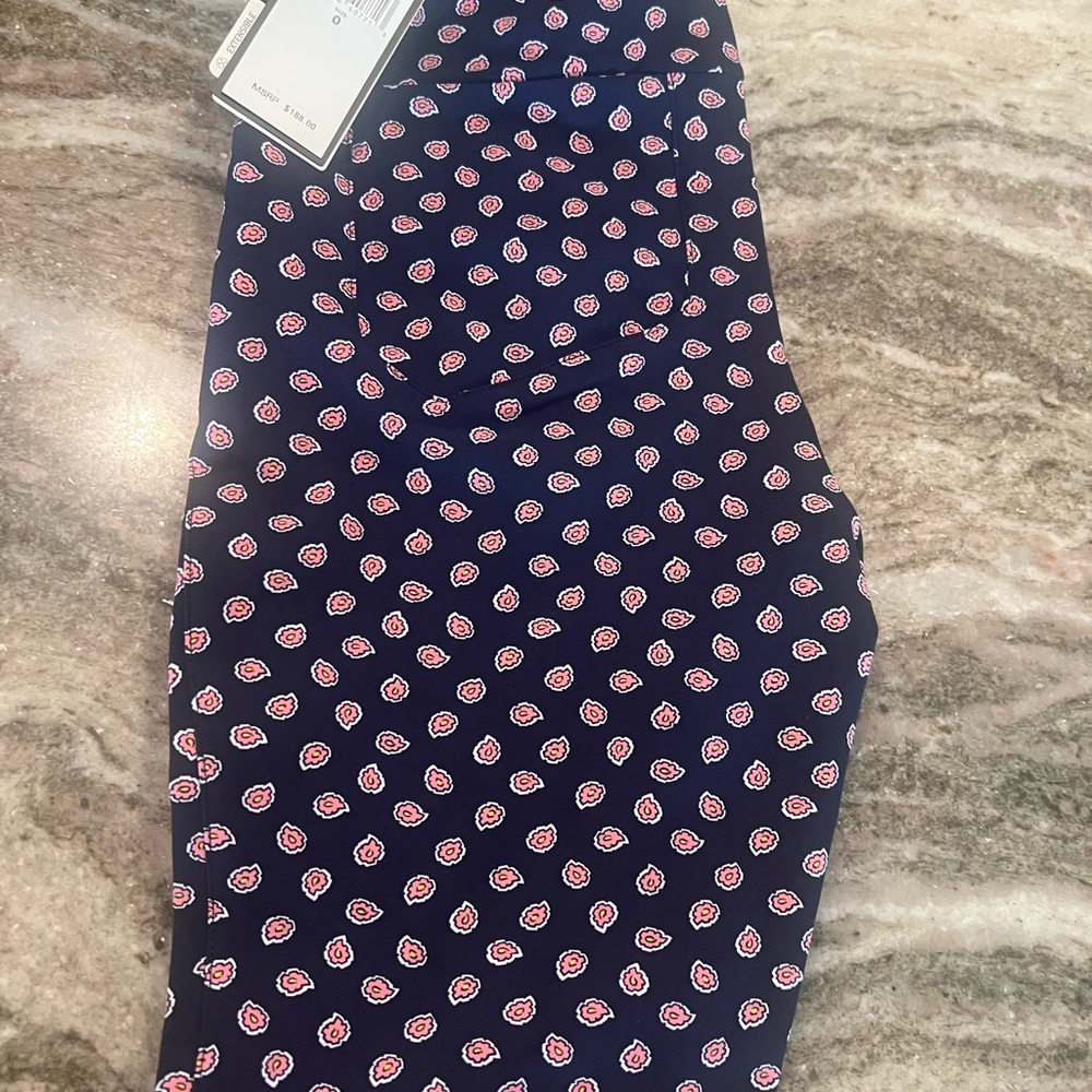 RLX Ralph Lauren Navy Blue Patterned Women's athletic pant